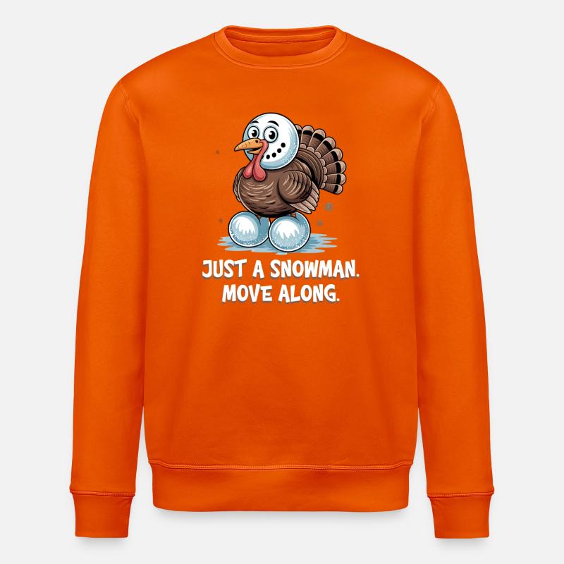 Pas de dinde pour le dîner - Sweat bio ROLLER Stanley/Stella Unisexe - orange profond
