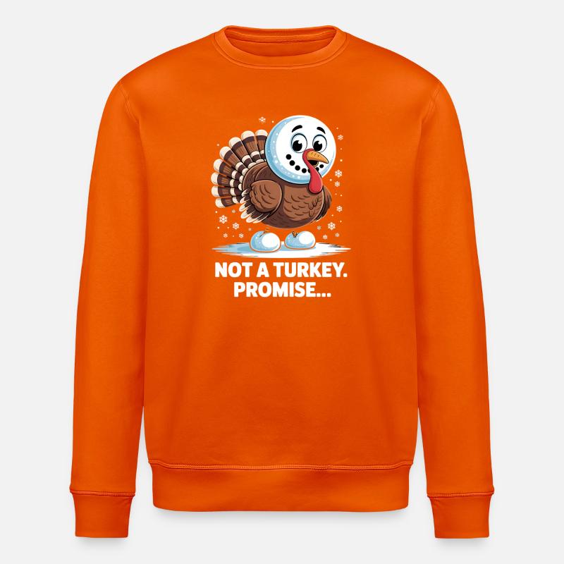 No turkey for dinner - Stanley/Stella ROLLER Unisex Organic Sweatshirt - bright orange