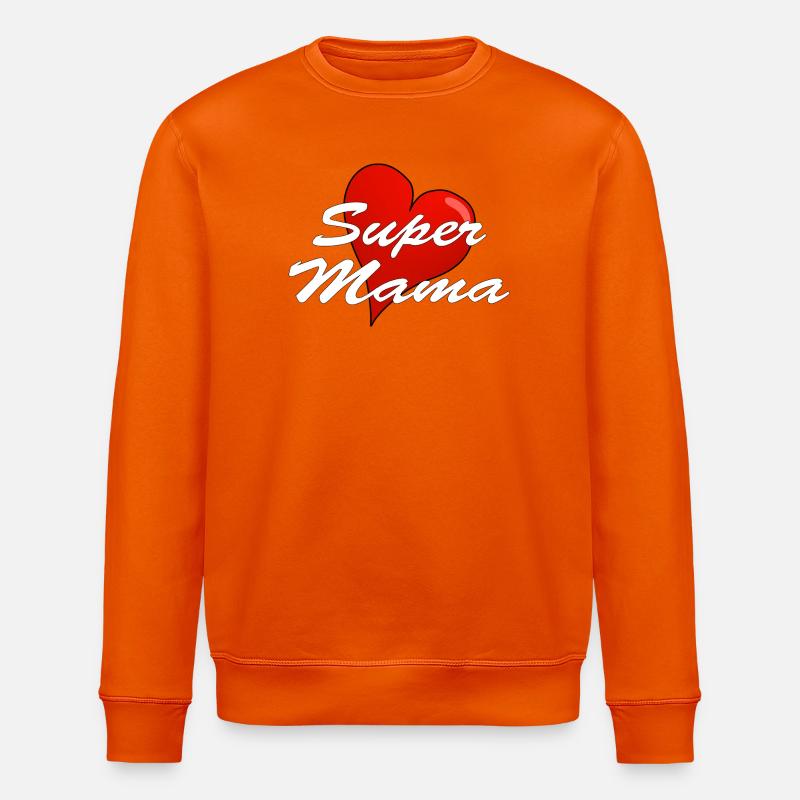 SUPER MAMA - Stanley/Stella Unisex Bio-Sweatshirt ROLLER - Tieforange