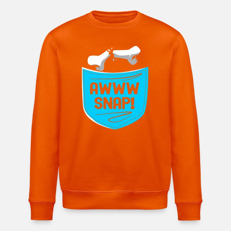 Knochenbruch Halloween Skelett Knochen Armbruch - Stanley/Stella Unisex Bio-Sweatshirt ROLLER - Tieforange