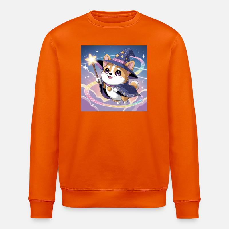 Mystischer Corgi - Stanley/Stella Unisex Bio-Sweatshirt ROLLER - Tieforange