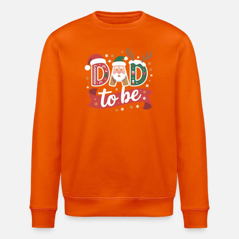 Dad to Be Weihnachtsdesign - Stanley/Stella Unisex Bio-Sweatshirt ROLLER - Tieforange