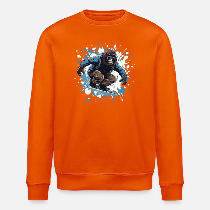 Gorilla Snowboard - Sweat bio ROLLER Stanley/Stella Unisexe - orange profond