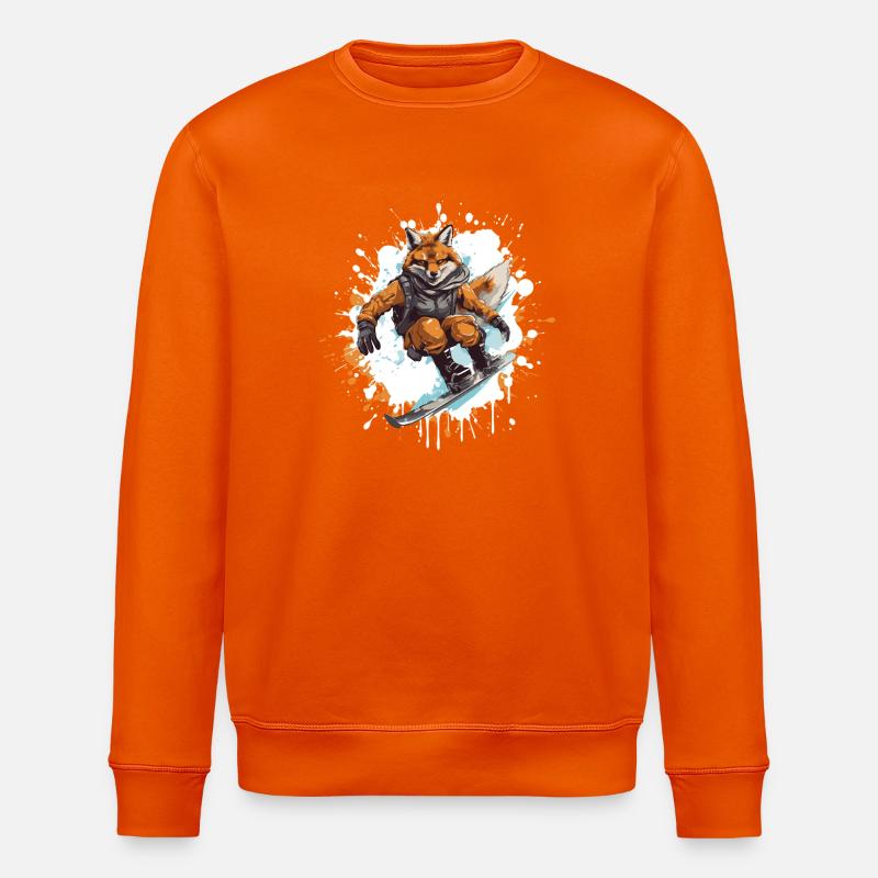 Fuchs Snowboard - Sweat bio ROLLER Stanley/Stella Unisexe - orange profond