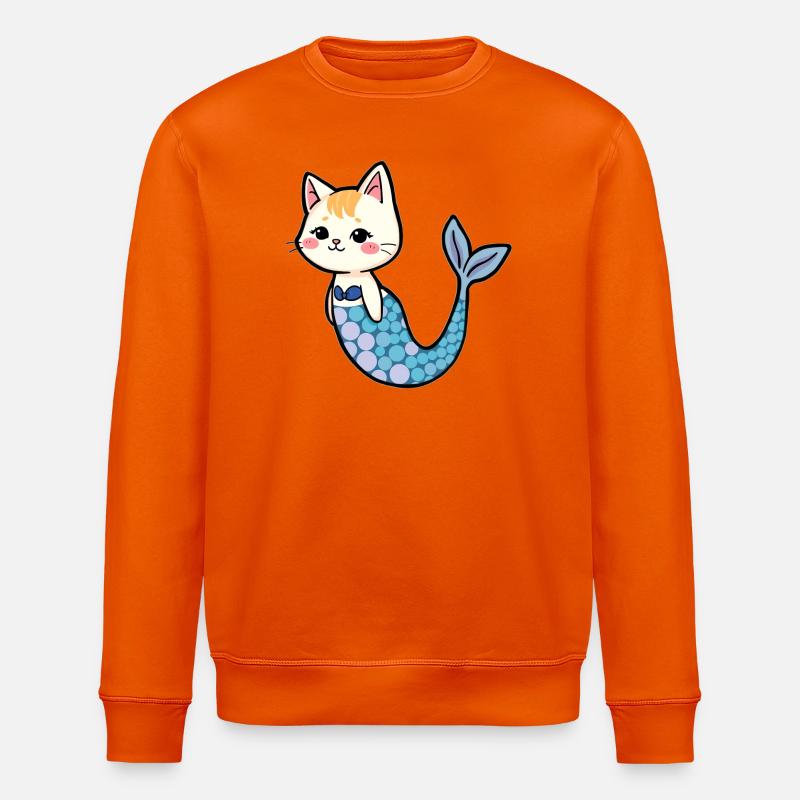 Chat comme sirène - Sweat bio ROLLER Stanley/Stella Unisexe - orange profond