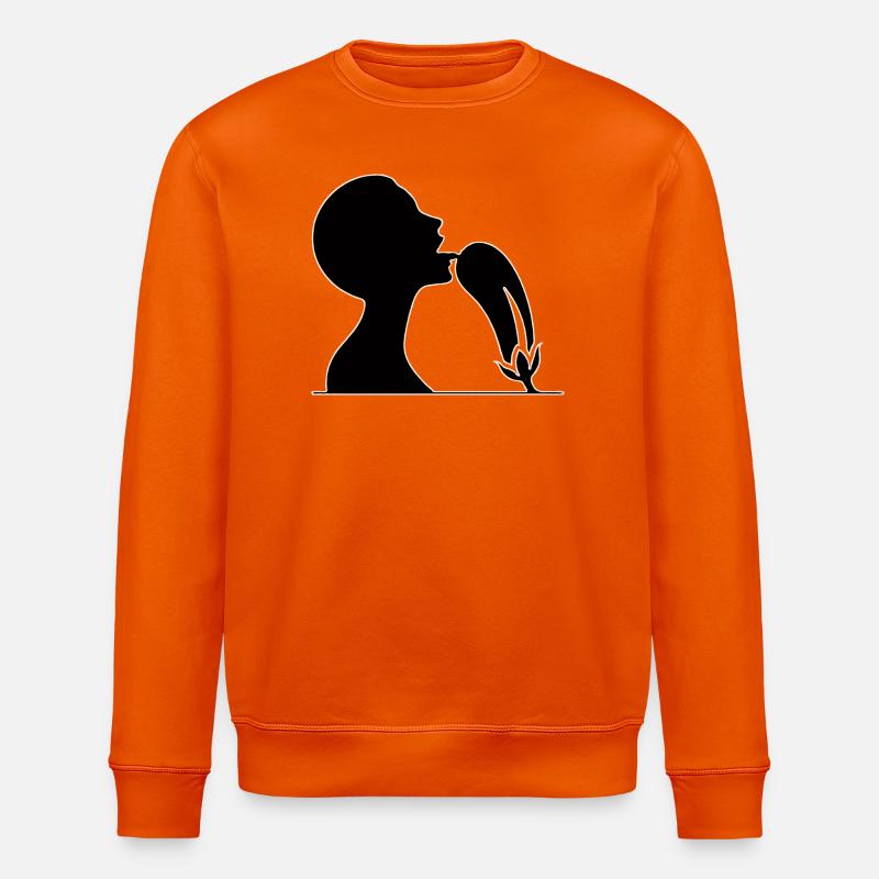 Ich liebe Auberginen - Stanley/Stella Unisex Bio-Sweatshirt ROLLER - Tieforange