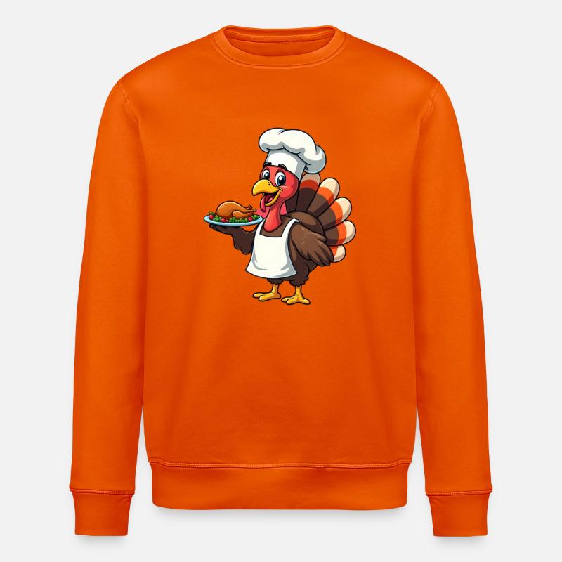 Cuisinier de dinde de Thanksgiving Thanksgiving - Sweat bio ROLLER Stanley/Stella Unisexe - orange profond