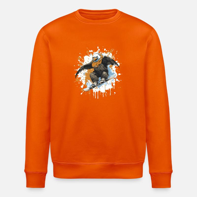 Adler Snowboard - Stanley/Stella Unisex Bio-Sweatshirt ROLLER - Tieforange