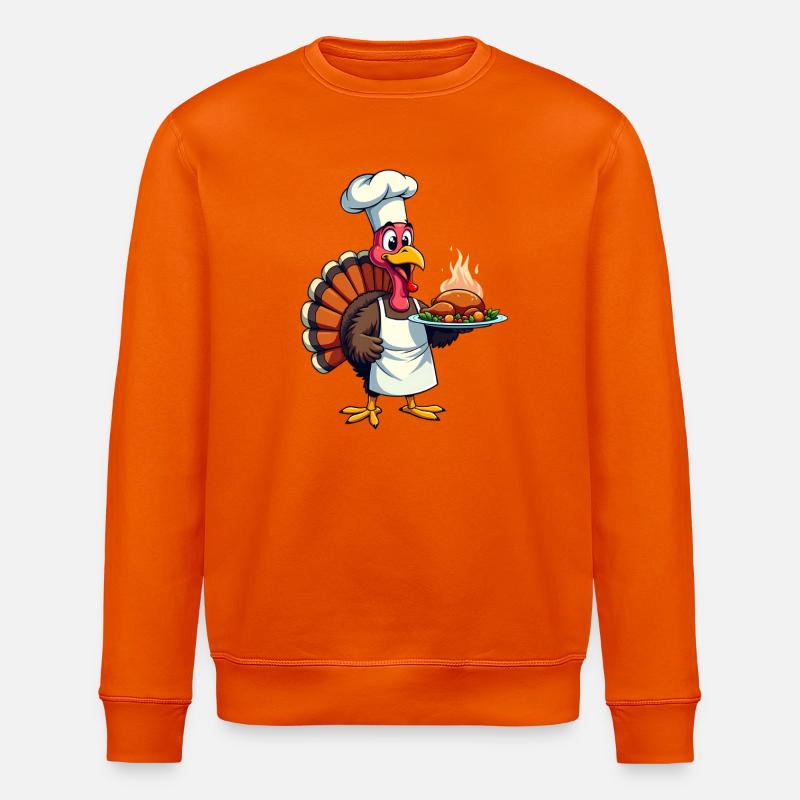 Cuisinier de dinde de Thanksgiving Thanksgiving - Sweat bio ROLLER Stanley/Stella Unisexe - orange profond