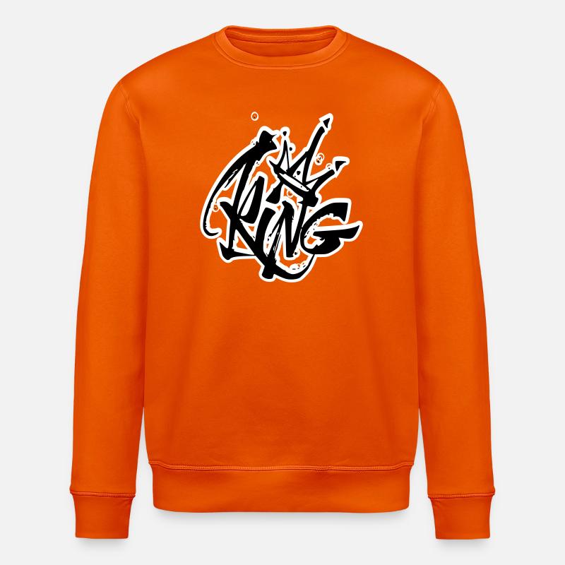 Lettrage King Graffiti - Sweat bio ROLLER Stanley/Stella Unisexe - orange profond
