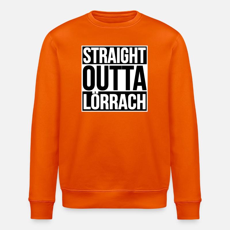 Straight Outta Lörrach - Stanley/Stella Unisex Bio-Sweatshirt ROLLER - Tieforange