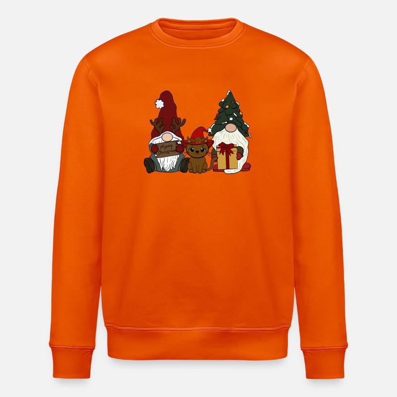 Gnome avec chat - Sweat bio ROLLER Stanley/Stella Unisexe - orange profond
