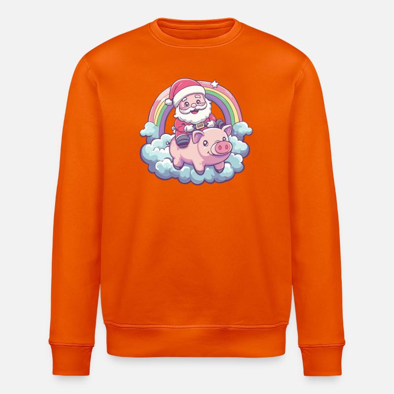 Cochon Père Noël Noël - Sweat bio ROLLER Stanley/Stella Unisexe - orange profond