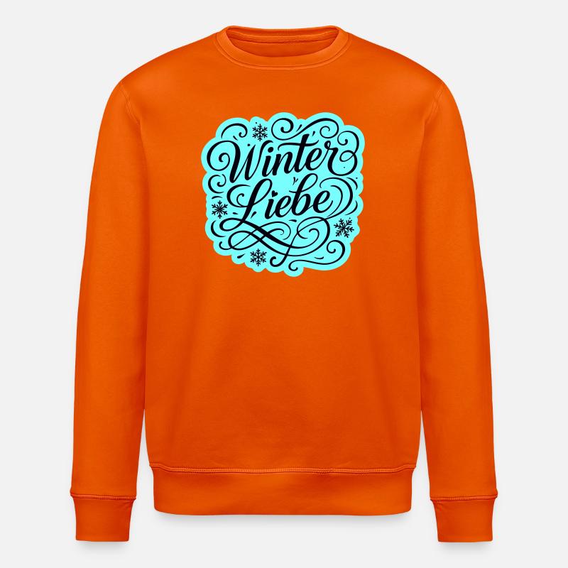 Winter Liebe Herz Winterlich - Stanley/Stella Unisex Bio-Sweatshirt ROLLER - Tieforange