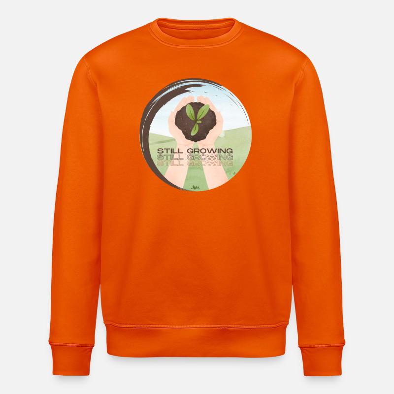 Still Growing – Wachsende Pflanze - Stanley/Stella Unisex Bio-Sweatshirt ROLLER - Tieforange