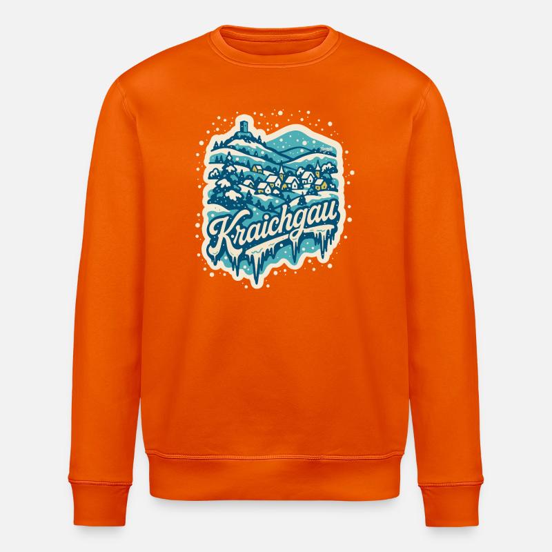 Kraichgau Winterlandschaft   - Stanley/Stella Unisex Bio-Sweatshirt ROLLER - Tieforange