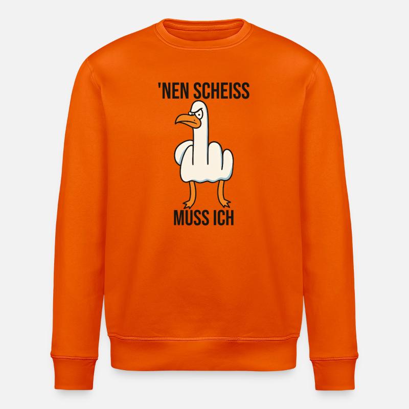 Mittelfinger Gans lustige Bilder, Sarkasmus - Stanley/Stella Unisex Bio-Sweatshirt ROLLER - Tieforange