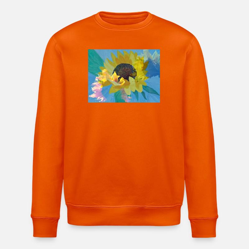 Sonnenblumen-Multibelichtung - Stanley/Stella Unisex Bio-Sweatshirt ROLLER - Tieforange