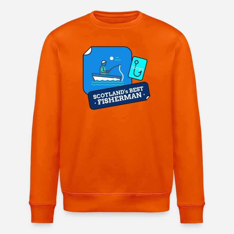 Le meilleur design de pêcheur d’Écosse - Sweat bio ROLLER Stanley/Stella Unisexe - orange profond