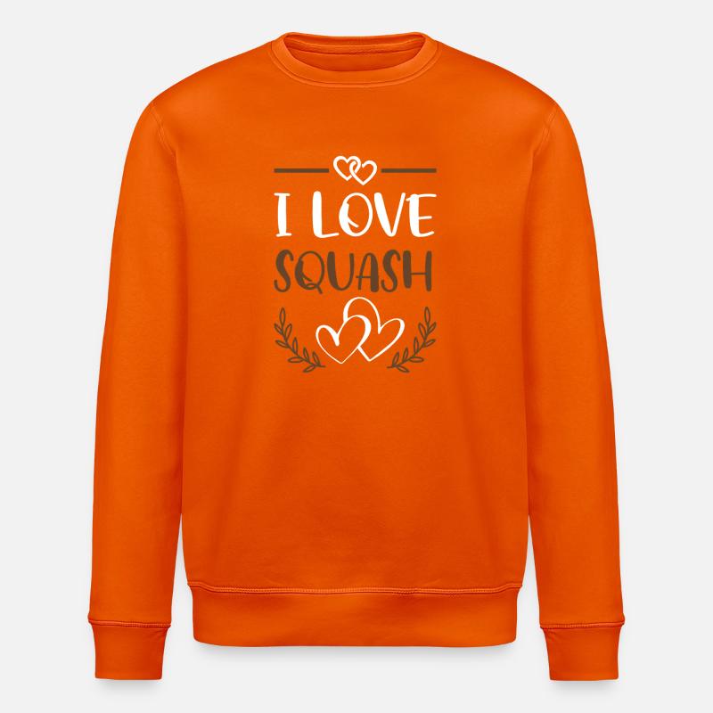Ich liebe Squash  - Stanley/Stella Unisex Bio-Sweatshirt ROLLER - Tieforange
