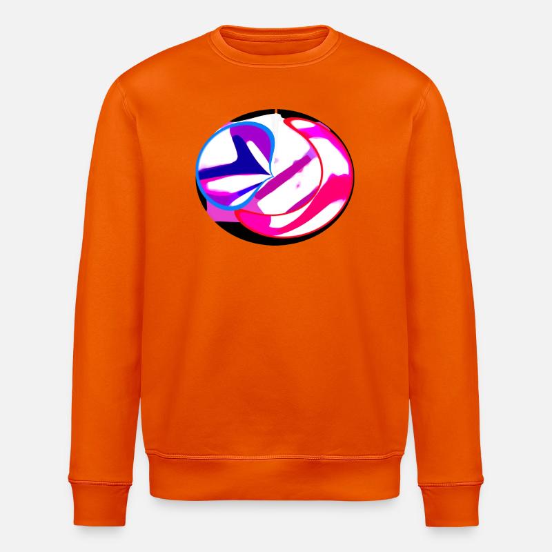 Néon tourbillon abstrait - Sweat bio ROLLER Stanley/Stella Unisexe - orange profond