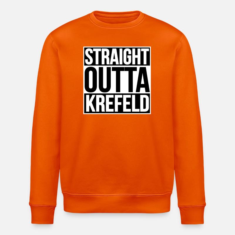 STRAIGHT OUTTA KREFELD - Stanley/Stella Unisex Bio-Sweatshirt ROLLER - Tieforange