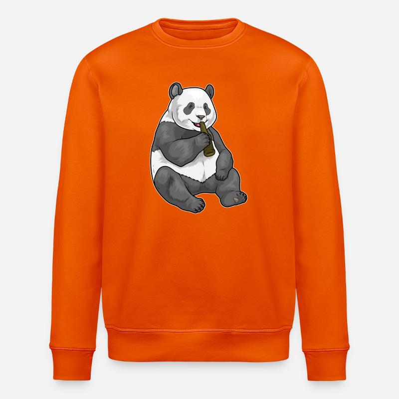 Bière Panda - Sweat bio ROLLER Stanley/Stella Unisexe - orange profond