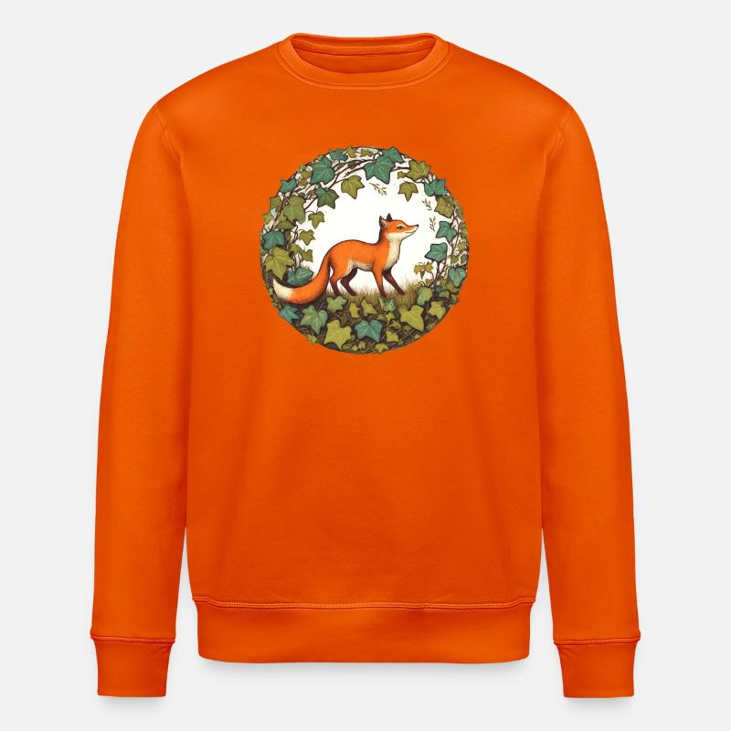 Fuchs im Efeukreis - Stanley/Stella Unisex Bio-Sweatshirt ROLLER - Tieforange
