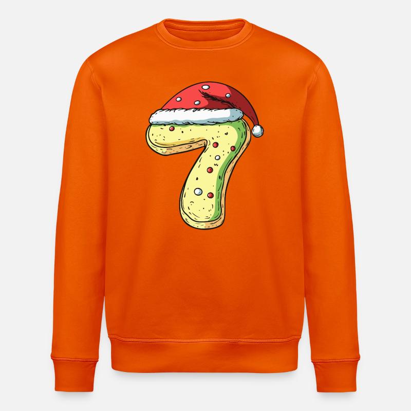 Biscuit de Noël à 7 chiffres - Sweat bio ROLLER Stanley/Stella Unisexe - orange profond