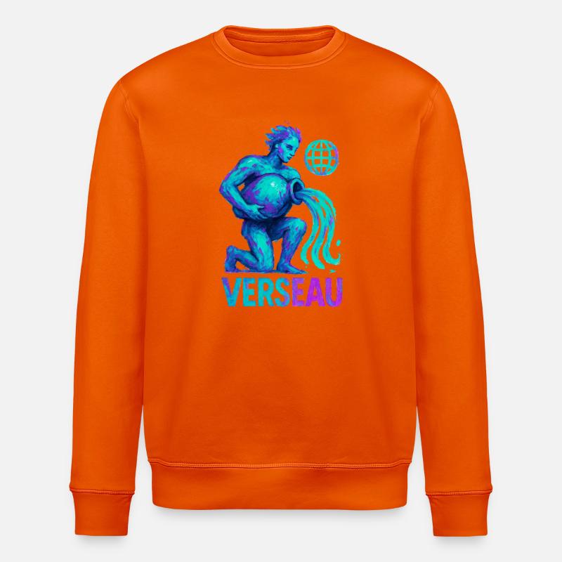 Wassermann Sternzeichen - Astrologie - Stanley/Stella Unisex Bio-Sweatshirt ROLLER - Tieforange