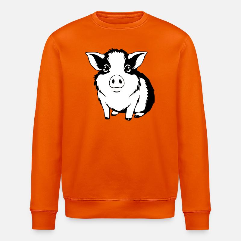 Meerschweinchen T-shirt Geschenk  - Stanley/Stella Unisex Bio-Sweatshirt ROLLER - Tieforange