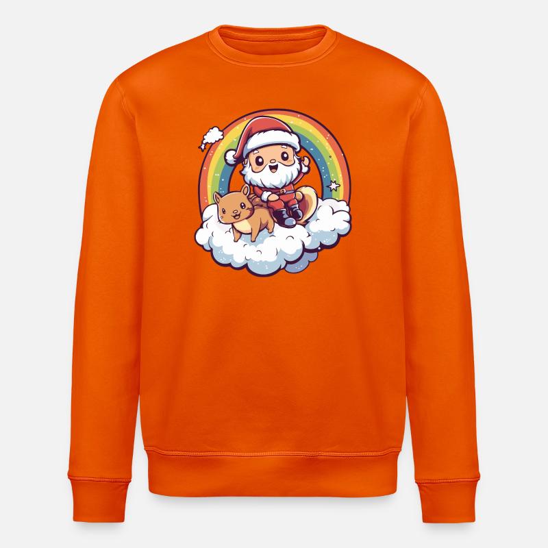 Eichhörnchen Weihnachtsmann Weihnachten - Stanley/Stella Unisex Bio-Sweatshirt ROLLER - Tieforange