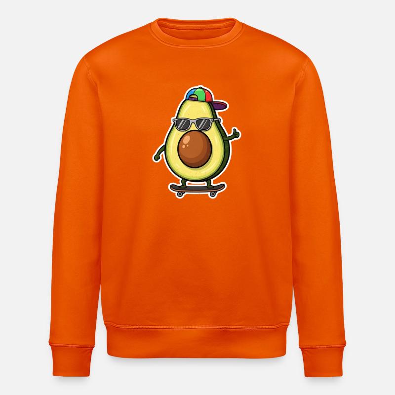 Avocado Skateboard Vibe - Stanley/Stella Unisex Bio-Sweatshirt ROLLER - Tieforange