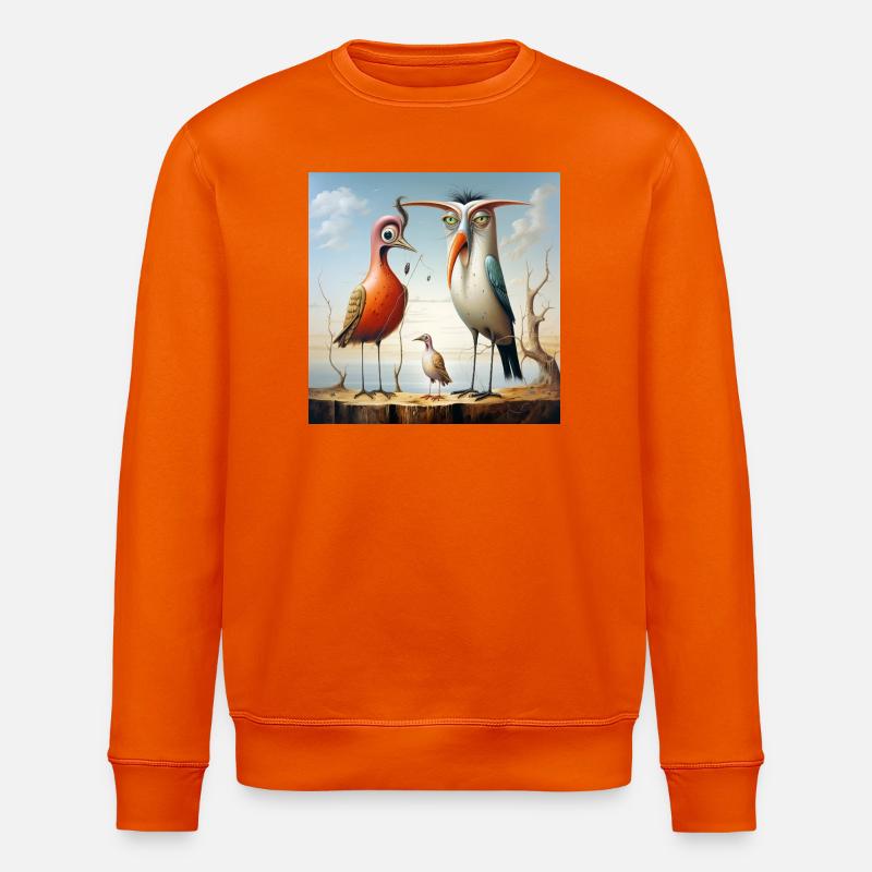Duo volant sur la plage côtière - Sweat bio ROLLER Stanley/Stella Unisexe - orange profond