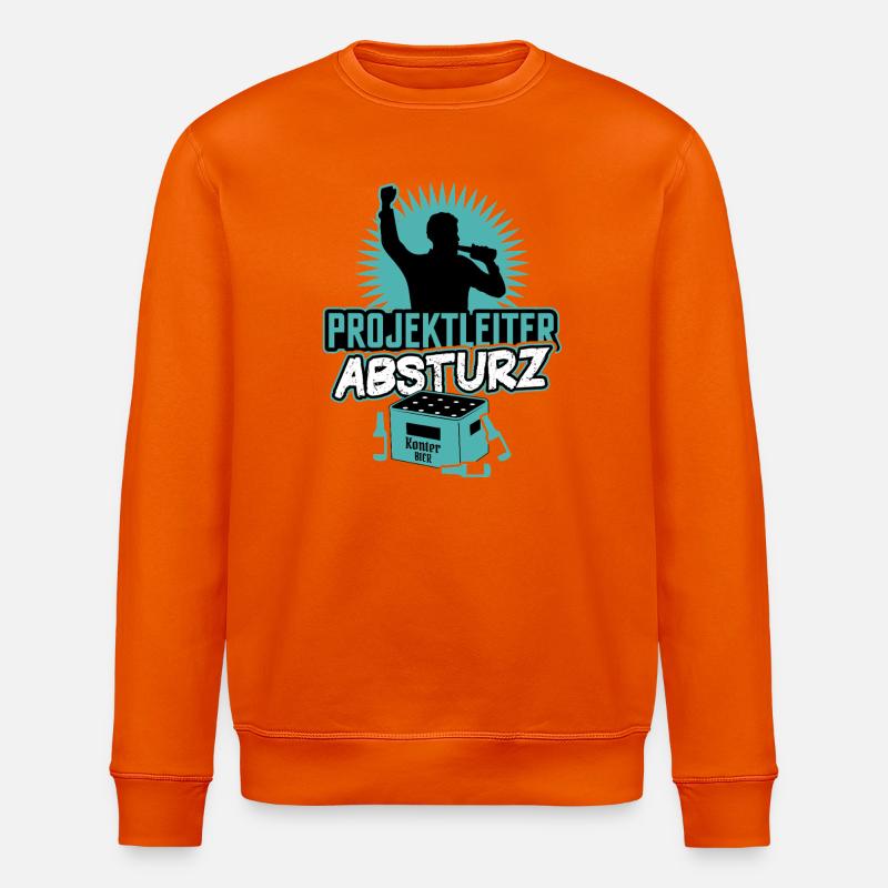 Projektleiter Absturz  - Stanley/Stella Unisex Bio-Sweatshirt ROLLER - Tieforange