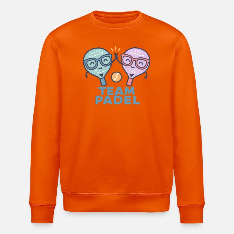 Duell Padel Freundliche Maskottchen Bunt - Stanley/Stella Unisex Bio-Sweatshirt ROLLER - Tieforange