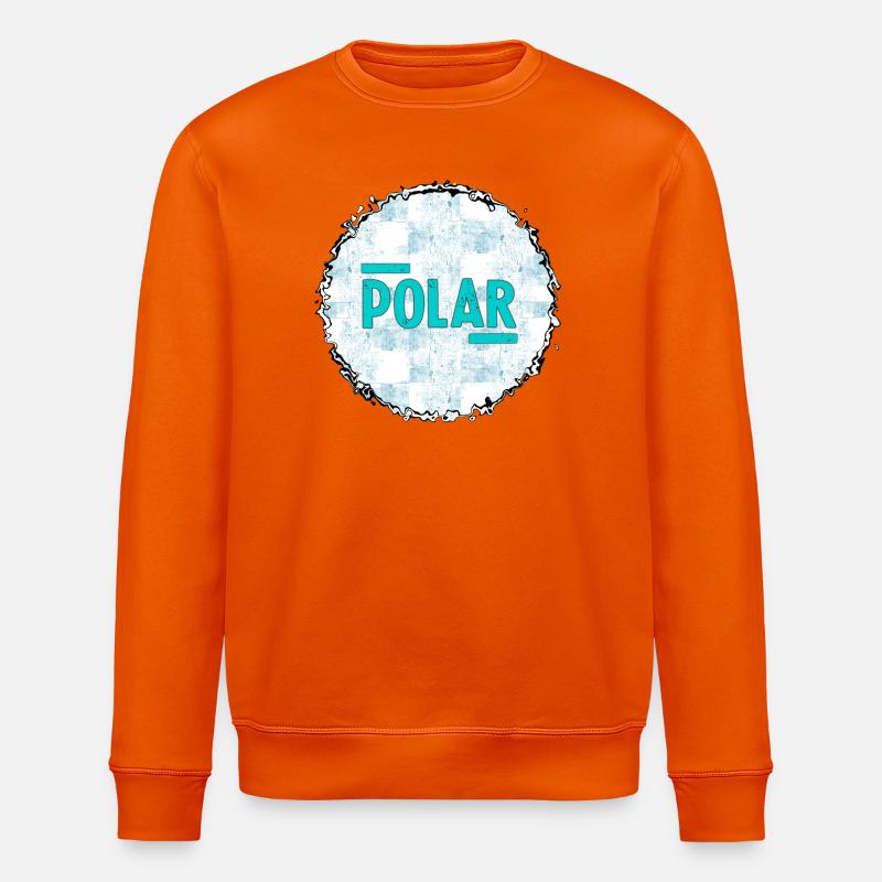Polar Block Pattern - Stanley/Stella ROLLER Unisex Organic Sweatshirt - bright orange