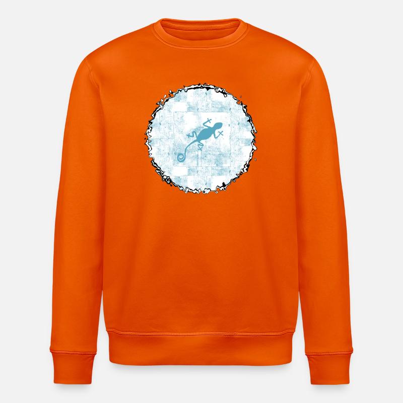 Gecko dans le cercle de glace - Sweat bio ROLLER Stanley/Stella Unisexe - orange profond
