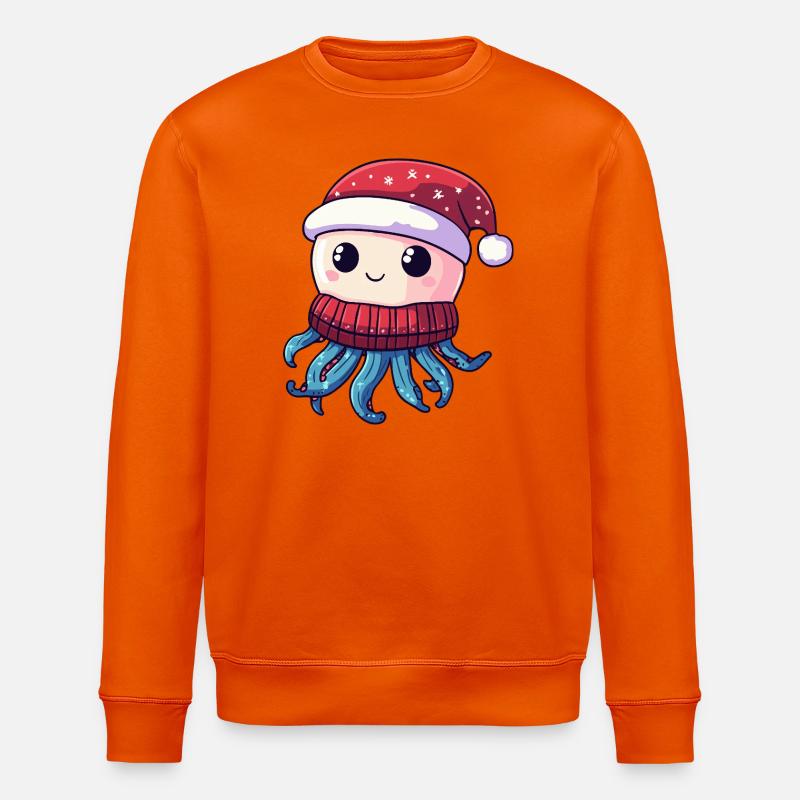 Méduse Noël - Sweat bio ROLLER Stanley/Stella Unisexe - orange profond