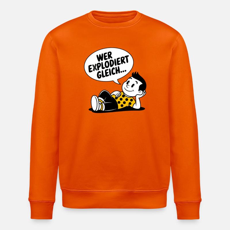 WER EXPLODIERT GLEICH - Stanley/Stella Unisex Bio-Sweatshirt ROLLER - Tieforange