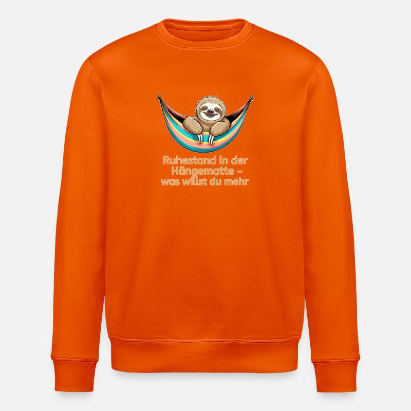 Ruhestand Hängematte – Lustiger Rentner Spruch - Stanley/Stella Unisex Bio-Sweatshirt ROLLER - Tieforange