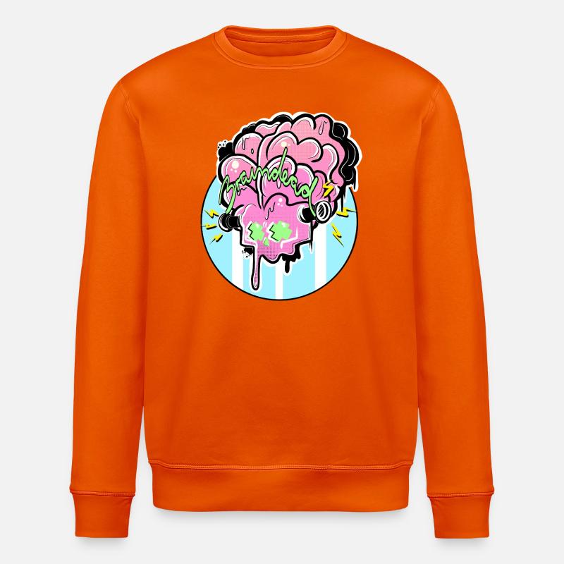 Brain Graffiti Power - Stanley/Stella ROLLER Unisex Organic Sweatshirt - bright orange