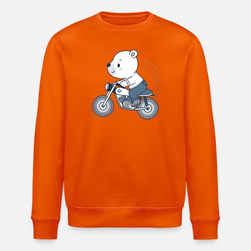 Biker Adventure Bear - Stanley/Stella Unisex Bio-Sweatshirt ROLLER - Tieforange