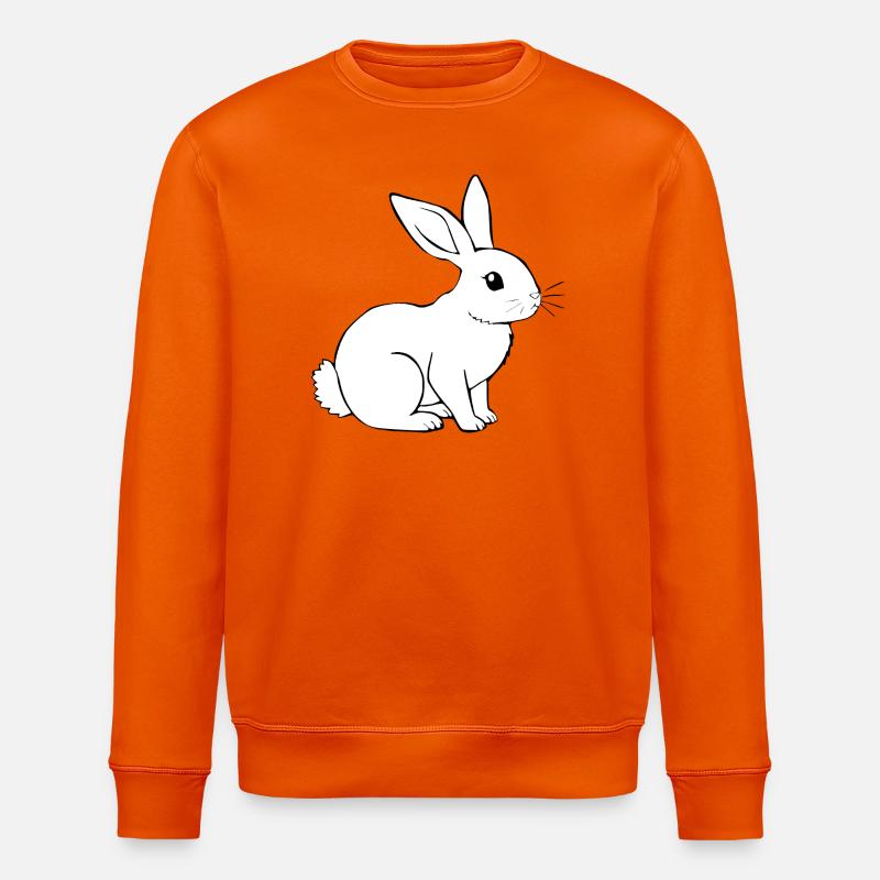 Rabbit Bunny Bunny Dwarf Rabbit Gift - Stanley/Stella ROLLER Unisex Organic Sweatshirt - bright orange