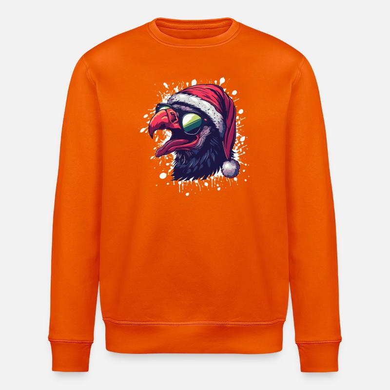 Harpie oiseau Noël drôle d’aigle - Sweat bio ROLLER Stanley/Stella Unisexe - orange profond