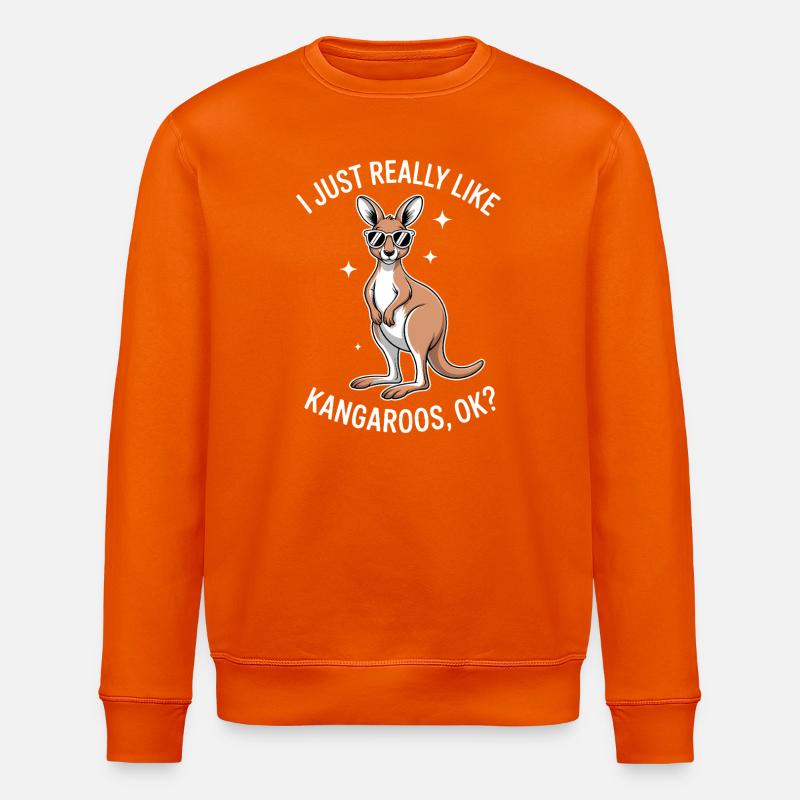 Kangaroo Spruch Kangaroo Lustige Kangaroo Geschenk - Stanley/Stella Unisex Bio-Sweatshirt ROLLER - Tieforange