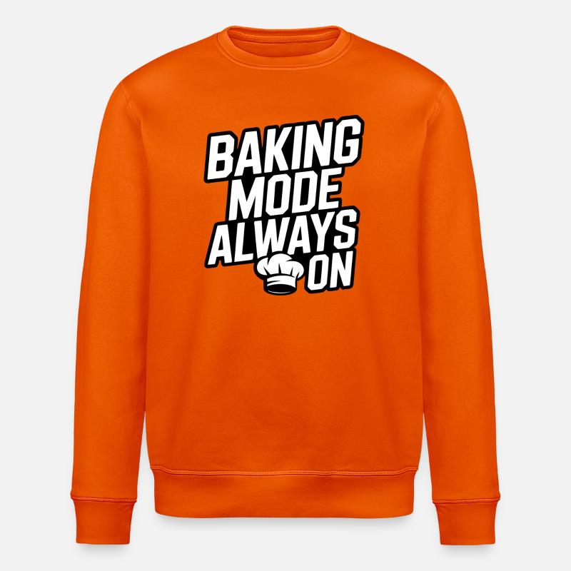 Baking mode always on - Stanley/Stella ROLLER Unisex Organic Sweatshirt - bright orange
