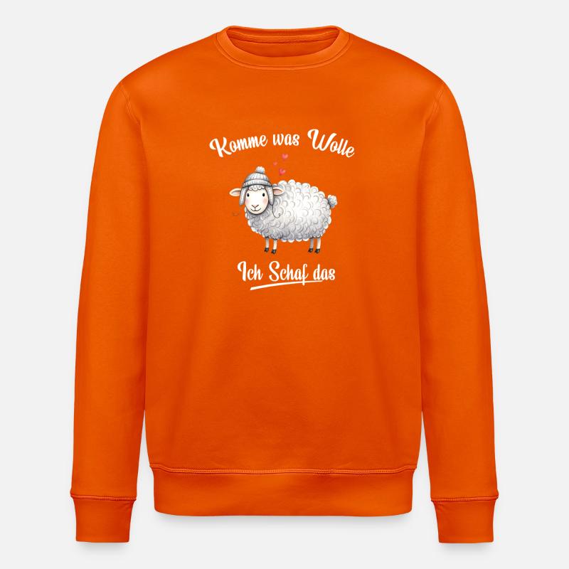 Komme was Wolle ich Schaf das - Stanley/Stella Unisex Bio-Sweatshirt ROLLER - Tieforange