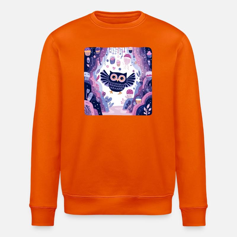 Nachtwald Eulenzauber - Stanley/Stella Unisex Bio-Sweatshirt ROLLER - Tieforange
