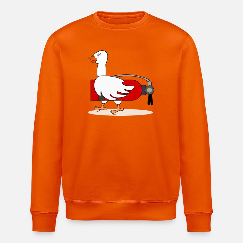 Fire extinguisher goose fire brigade - Stanley/Stella ROLLER Unisex Organic Sweatshirt - bright orange